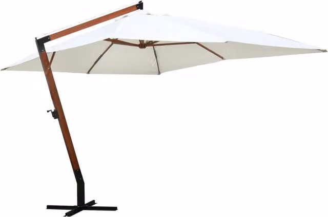 Berkfield Home White Cantilever Parasol W: 400 cm, D: 300 cm, H: 285 cm