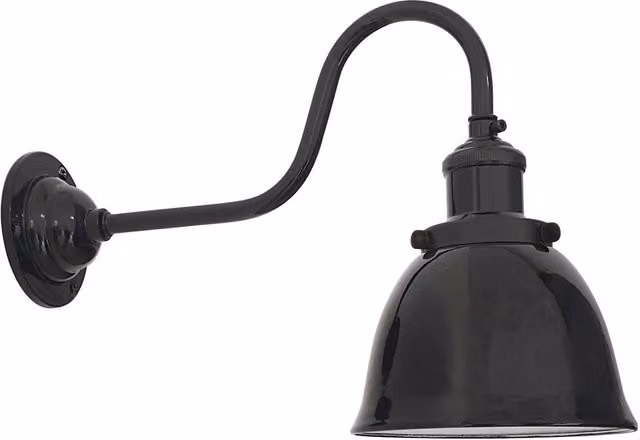 Faro Loa Black Dome Indoor Wall Light
