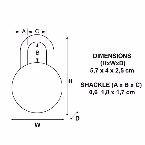 Master Lock Stainless Steel Fixed Dial Combination Padlock, Purple, W/D/H: 5.7 x 4.0 x 2.5 cm – 3