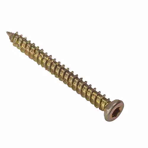 Forgefix Gold Concrete Frame Torx Screw with High-Low Thread, Diameter: 7.5 mm, Length: 182 mm