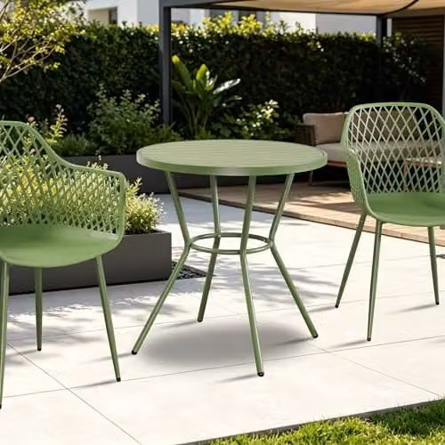 Core Products Rimini Bistro Round Dining Table for Garden and Patio, W/D/H: 70 x 70 x 75 cm – 4