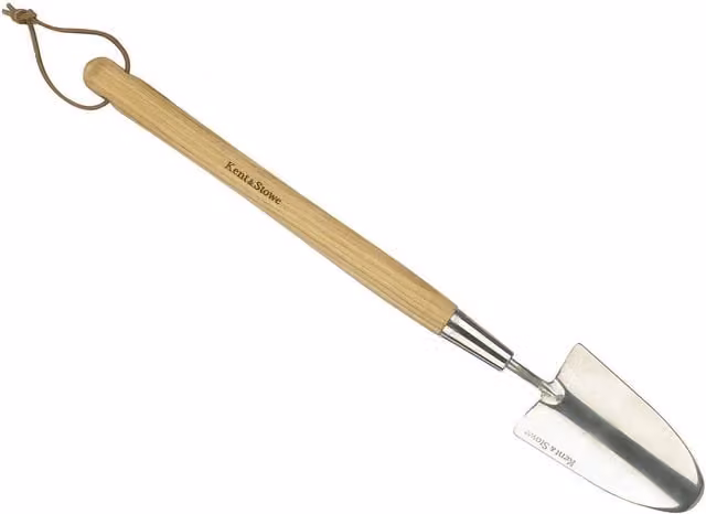 Kent & Stowe Hand Border Trowel with Wood Handle in Silver and Multicolour
