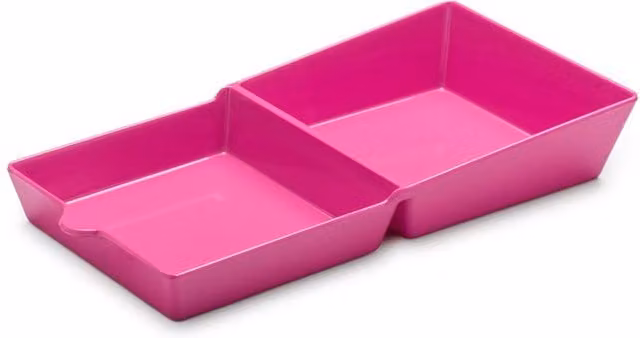 Zeal Fakeaway Divided Melamine Burger Tray in Neon Pink