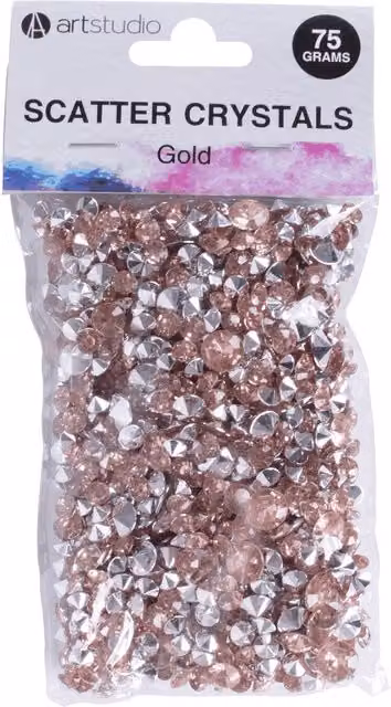 Art Studio Crafting Scatter Crystals in Gold