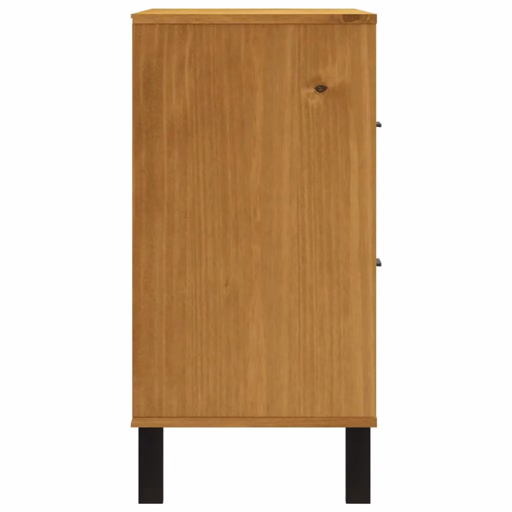 Berkfield Home FLAM Drawer Cabinet in Brown Solid Pine Wood W/D/H: 80 x 40 x 80 cm – 4