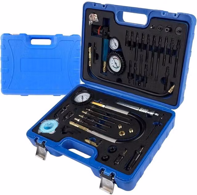SPETLEK 46-Piece Engine Compression and Cylinder Leak Down Test Kit in Blue – 1