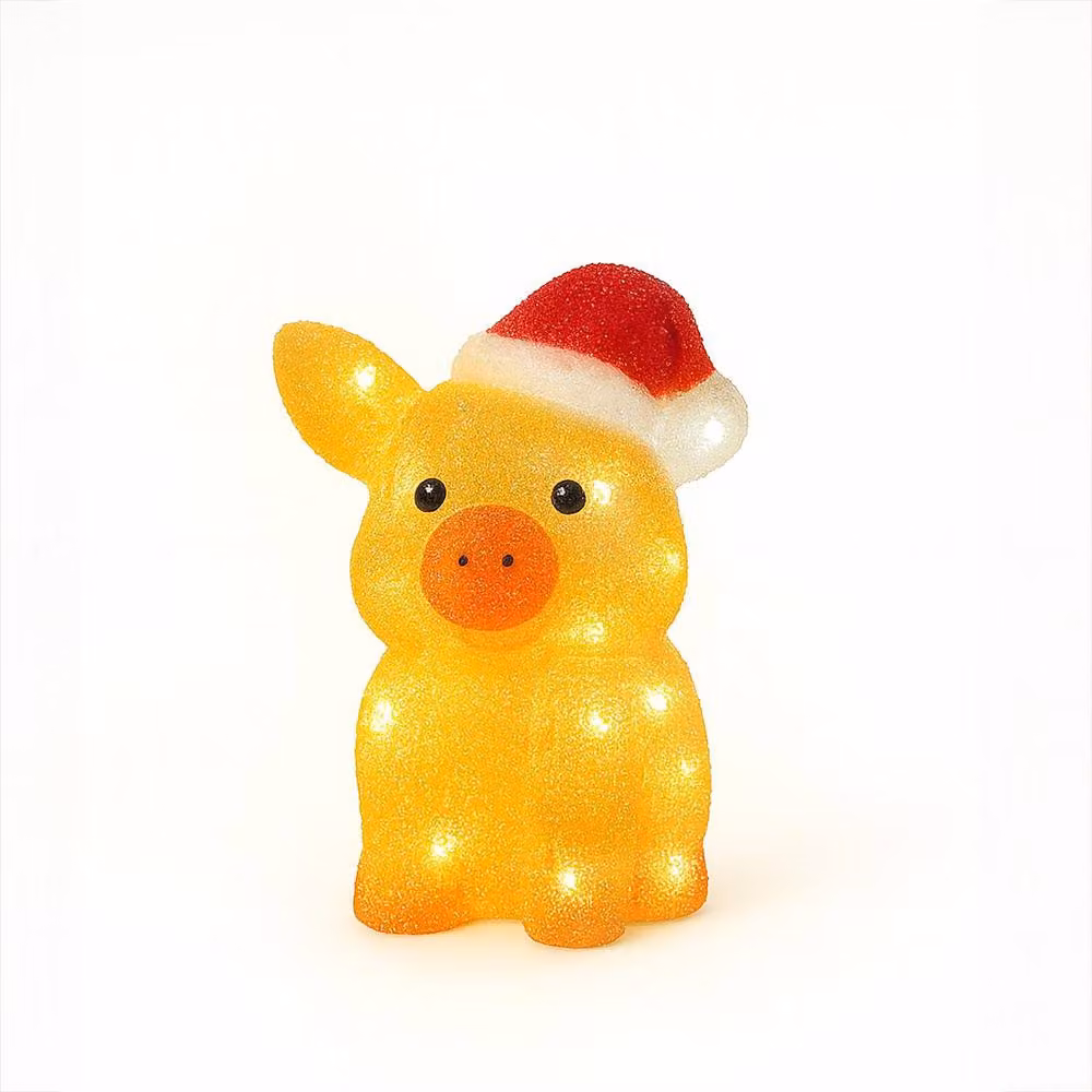 mysmartbuy LED Christmas Pig Decoration with 30 Warm White LEDs – 2