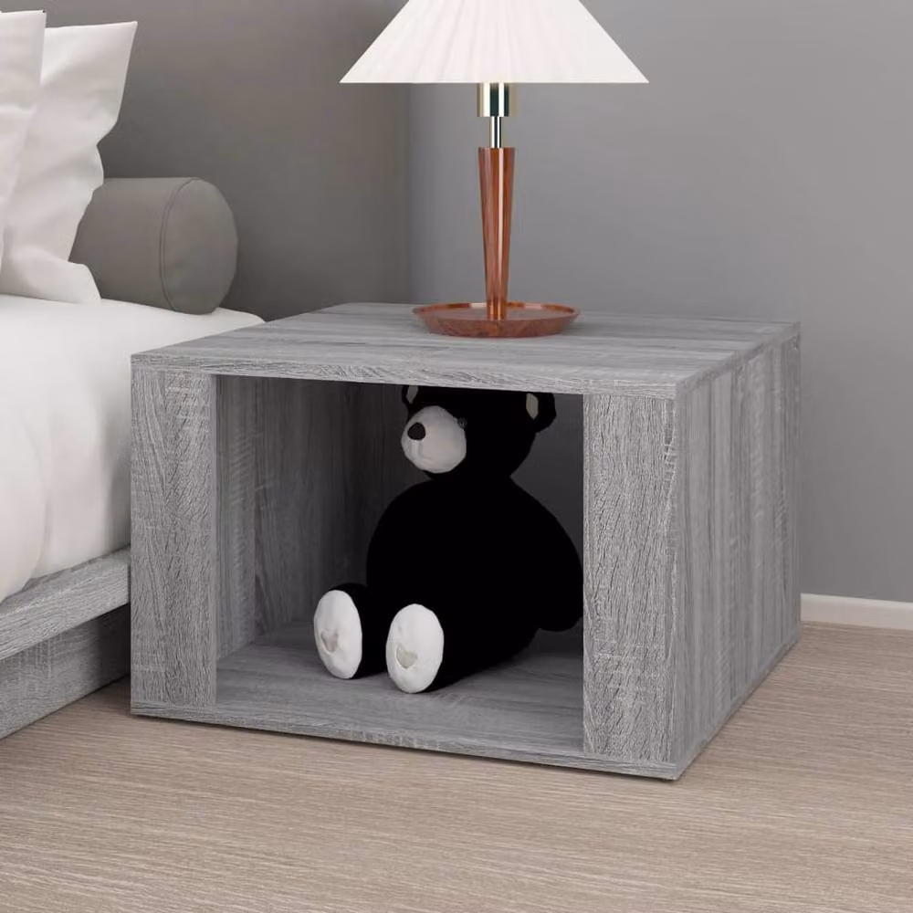 Berkfield Home Sonoma Bedside Table in Grey, W/D/H: 57 x 55 x 36 cm – 2