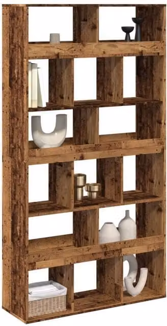 Berkfield Home Old Wood Room Divider in Brown, W/D/H: 100 x 33 x 187.5 cm