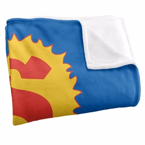 Warner Bros. Superman Shield 2008 Super Soft Fleece Throw Blanket, Multicolour, W: 91.44 cm x D: 147 cm – 2