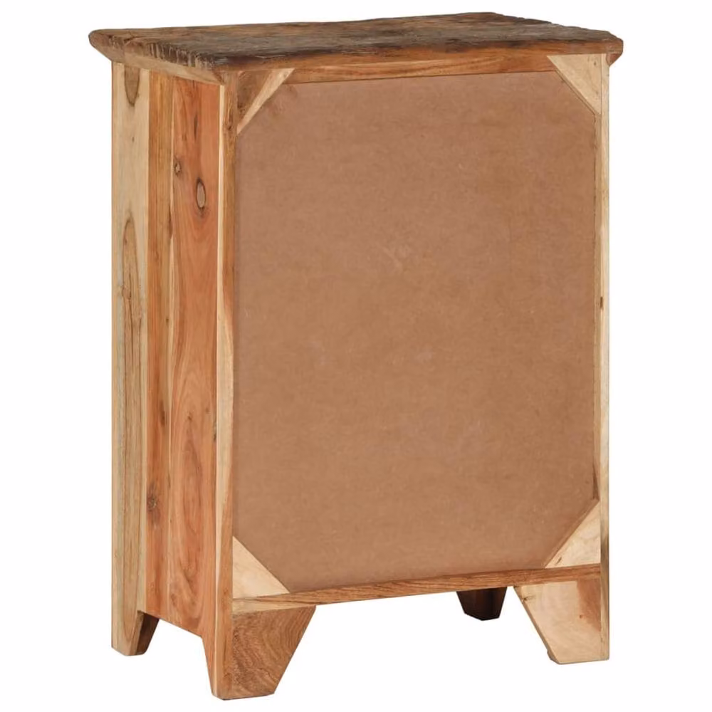 Berkfield Home Rustic Sideboard in Brown Solid Acacia and Reclaimed Wood, W/D/H: 55 x 33 x 75 cm – 2