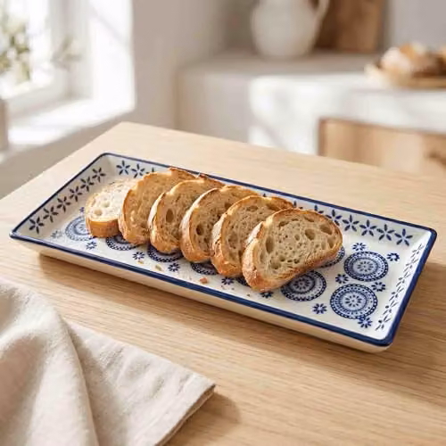 Madison & Mayfair Blue and White Ceramic Serving Platter – 2
