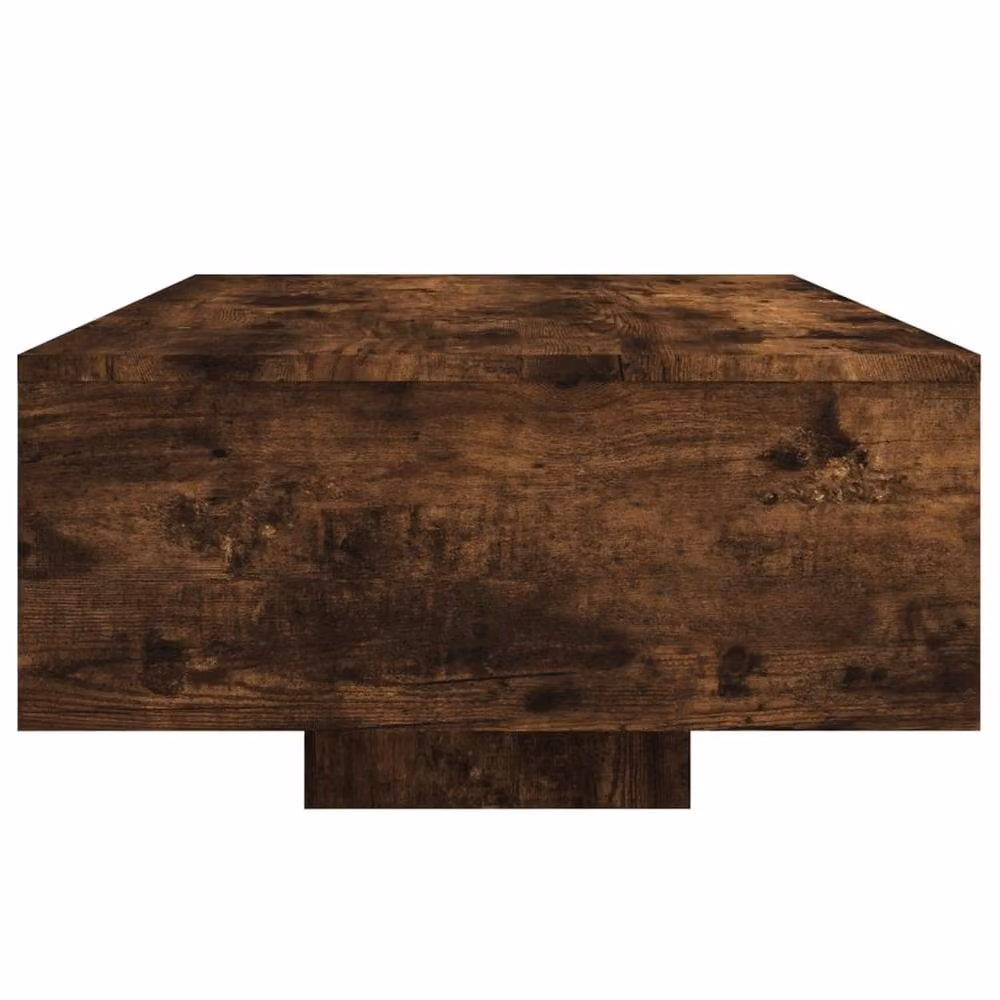 Berkfield Home Modern Coffee Table with LED Lights in Smoked Oak Brown, W: 85 cm, D: 55 cm, H: 31 cm – 4