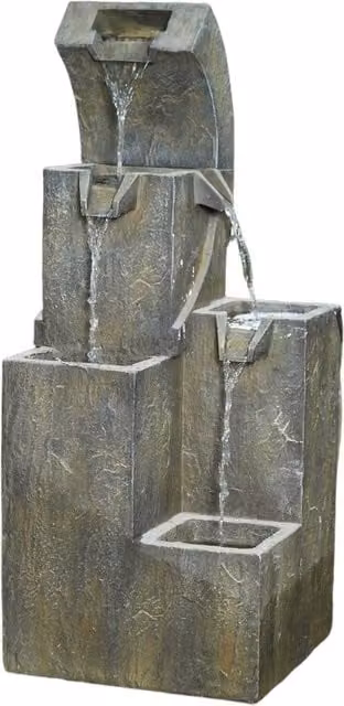 Vossmoon Petros Grey Cascade Water Fountain