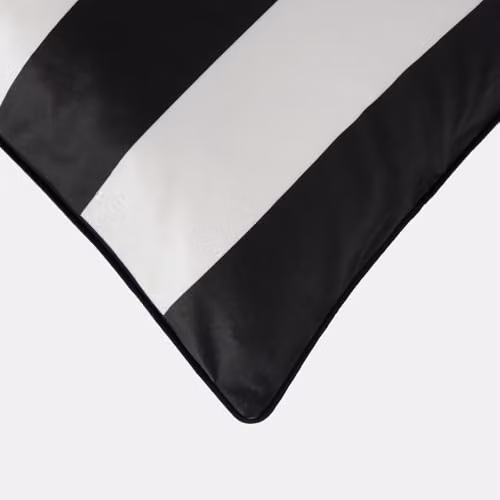 OHS 2 Pack Striped Matte Velvet Cushion Covers in Black and White, W/D/H: 45 x 45 x 45 cm – 5