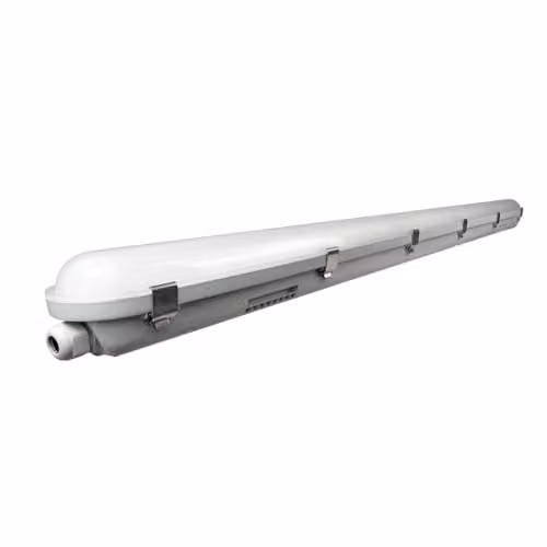 ENER-J White Waterproof LED Fitting, 50W, IP65 Rated, CCT and Power Selectable, Shatterproof Plastic Construction