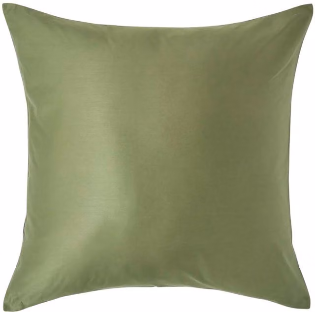 Homescapes Organic Egyptian Cotton Pillowcase, Green, W/D/H: 40 x 40 cm
