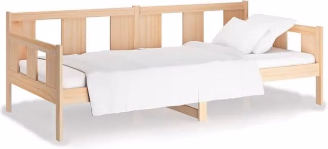 Berkfield Home Rustic Solid Wood Pine Day Bed, Brown, W: 80 cm, L: 200 cm – 1