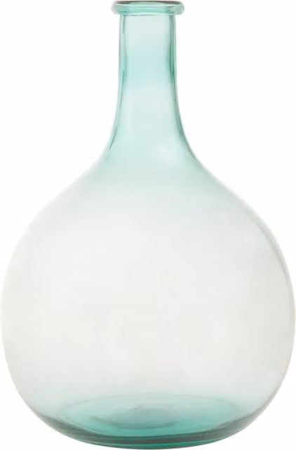 Interiors by Premier Bexley Blue Small Bottle Neck Recycled Glass Tabletop Vase