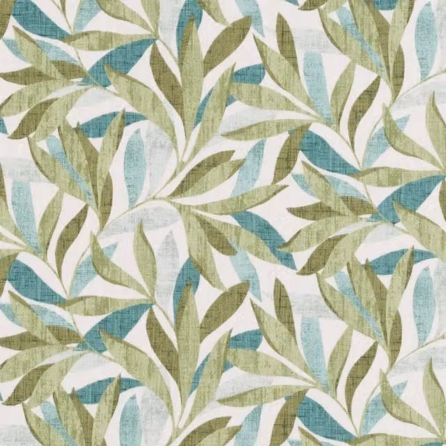 Terrys Mauritius Fabric Pampas Floral Cotton Multicolour Green