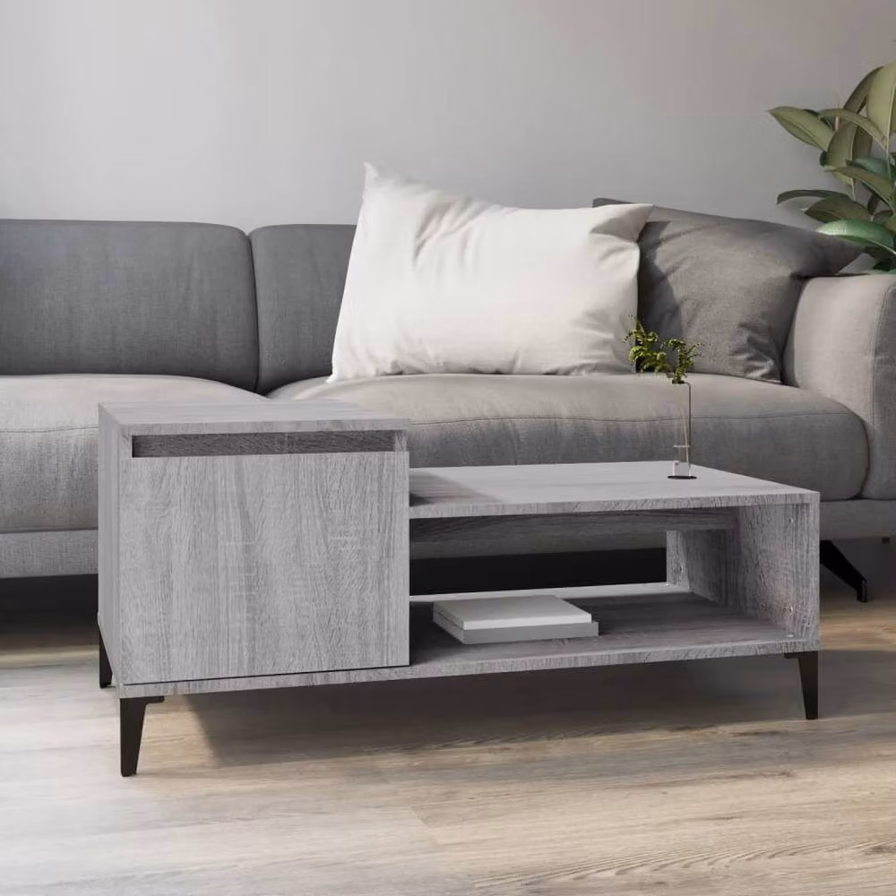 Berkfield Home Grey Sonoma Coffee Table, W/D/H: 100 x 50 x 45 cm – 2