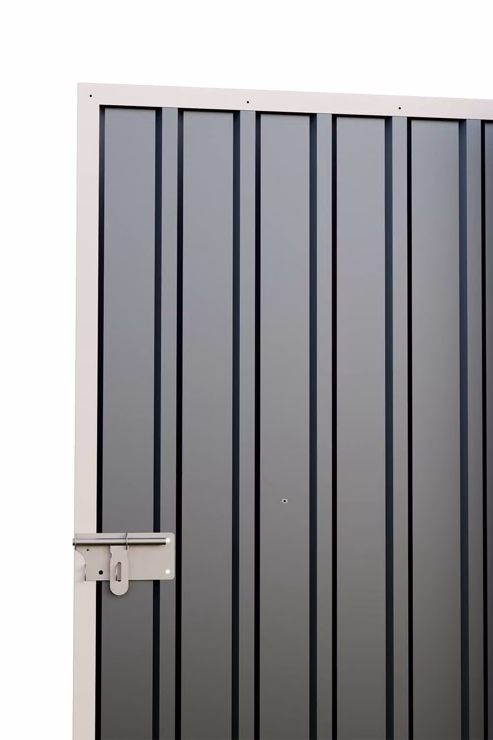 Garden Sanctuary Metal Apex Roof Garden Tool Storage Shed in Dark Grey, W: 182.88 cm, D: 170.0 cm, H: 186.0 cm – 8