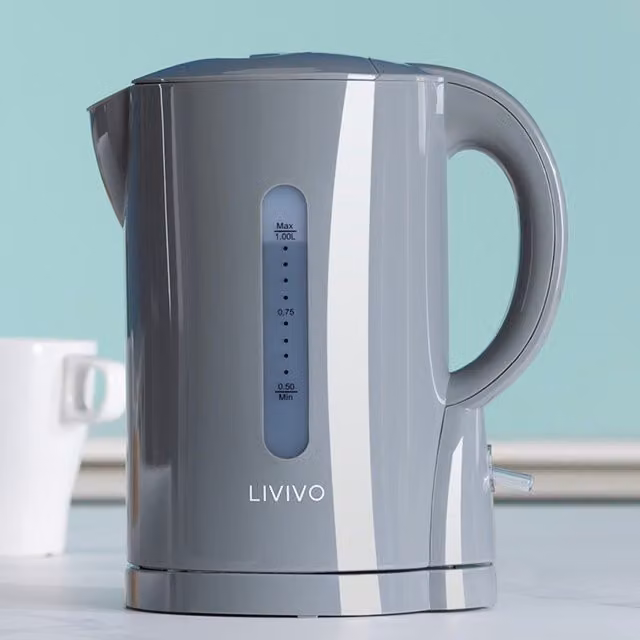 Livivo 1L Travel Kettle in Grey