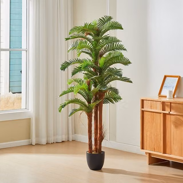 Garden Sanctuary Artificial Phoenix Fern Tree, Green, Height: 200 cm