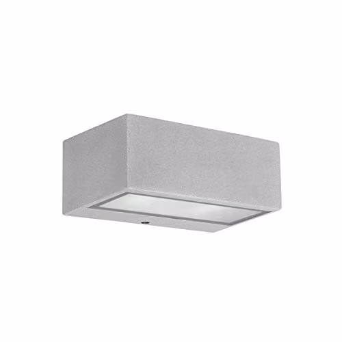 Netlighting Nemesis Grey Aluminium LED Outdoor Wall Light with Glass Diffuser IP44