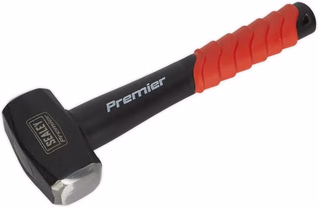 Loops 2.5lb Club Hammer with Fibreglass Shaft and Rubber Grip in Metallics – 1