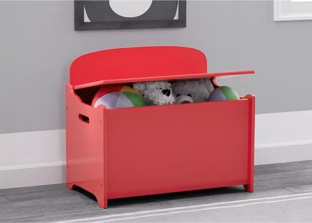 Delta Children MySize Deluxe Toy Box in Red