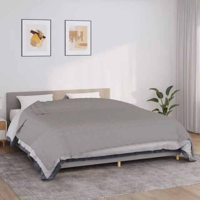 Berkfield Home Grey Weighted Blanket, W/D/H: 220 x 260 cm, 11 kg – 1