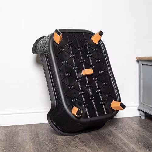 Samuel ALEXANDER Black Plastic Raised Pet Basket with Legs, W: 77 cm, D: 58 cm, H: 25 cm – 8