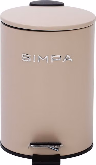 Simpa 3L Slim Soft-Closing Pedal Dustbin in Mushroom Beige – 1