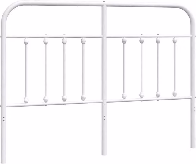 Berkfield Home Classic Metal Headboard in White, 150 cm – 1
