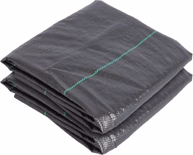 Harbour Housewares 110gsm Black Weed Control Membrane, 2 Rolls (4m x 5m Coverage)