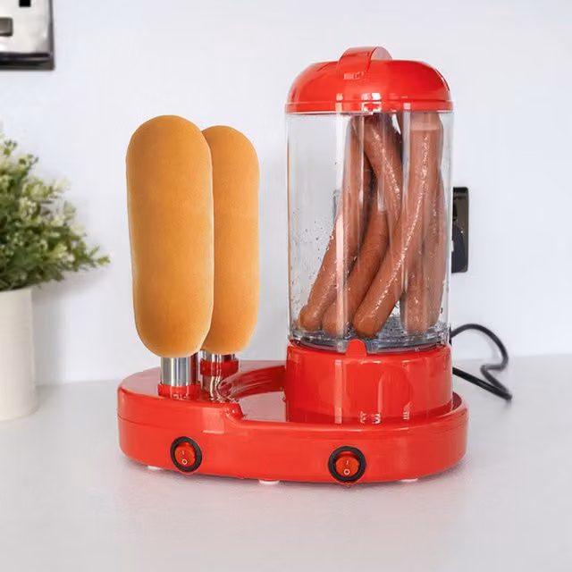 Menkind Treat Factory Hot Dog Maker in Red with Keep Warm Function