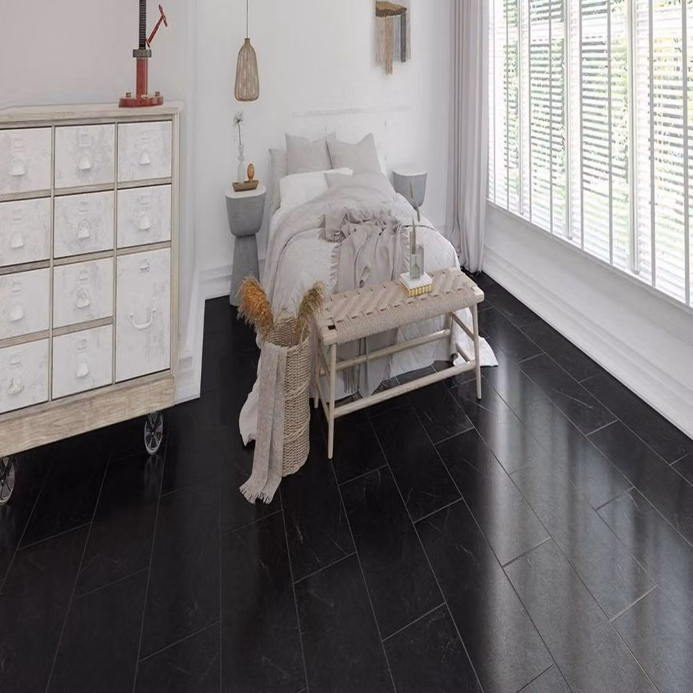 Firmfit ORG Click Lock Luxury Vinyl Tile Plank in Black Wood Look (5.5mm) – 3