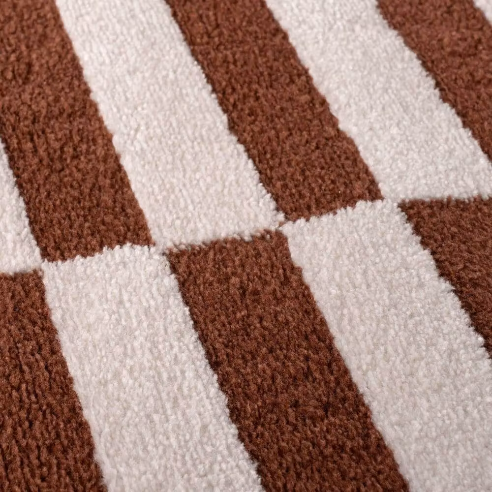 THE RUGS Loft Striped Soft Pile Living Room Area Rug in Terracotta, W: 240 cm, D: 340 cm – 4