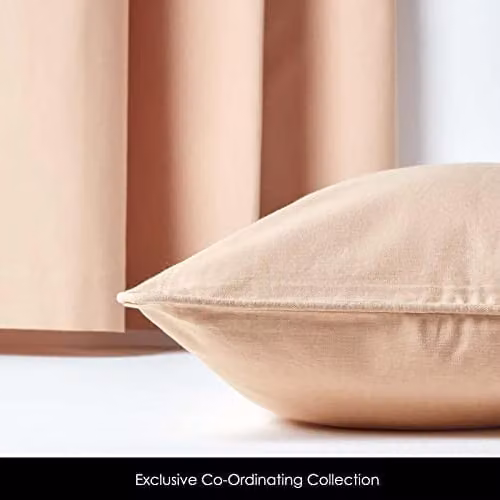 Homescapes Plain Cotton Square Cushion Cover in Beige, 45 x 45 cm – 3