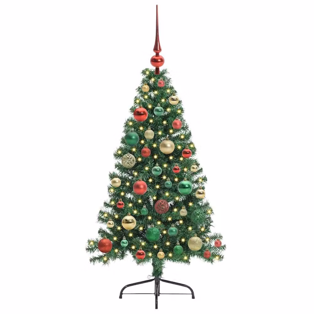 Berkfield Home Artificial Pre-lit Christmas Tree, Green, Height: 120 cm – 3