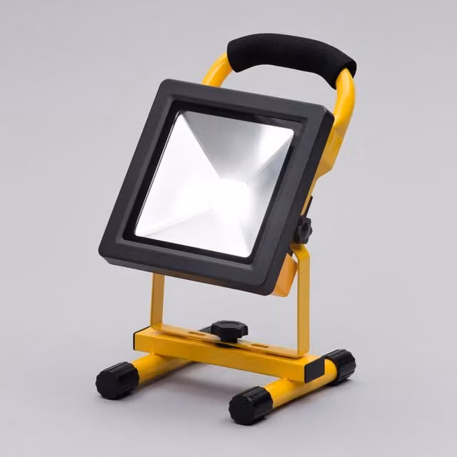 Litecraft Slimline Rechargeable LED Outdoor Work Light IP65, Yellow and Black, 16.5 cm