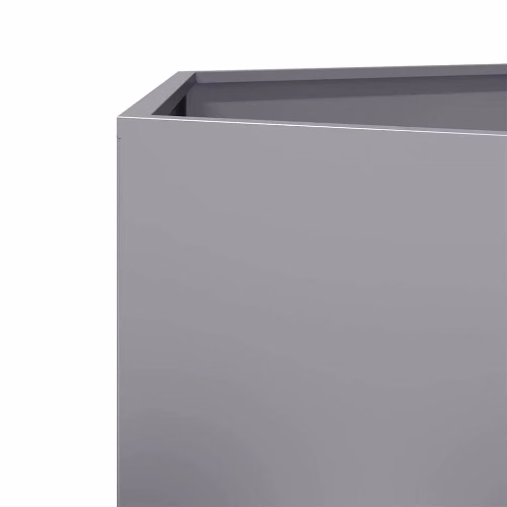 Berkfield Home Hexagon Garden Planter in Silver Galvanised Steel, W: 46 cm, D: 40 cm, H: 45 cm – 4