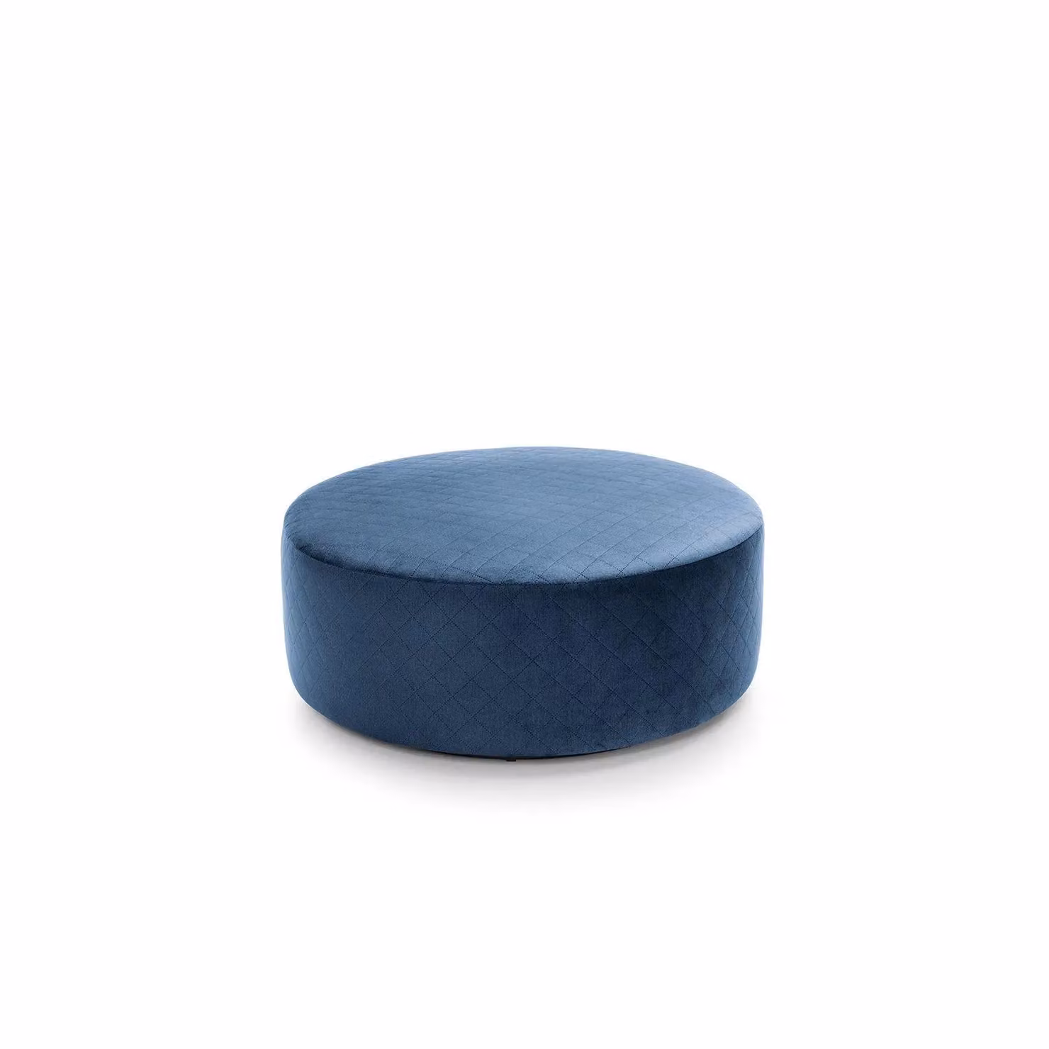 Abakus Direct Chicago Large Quilted Swivel Footstool in Dark Blue Velvet – 2