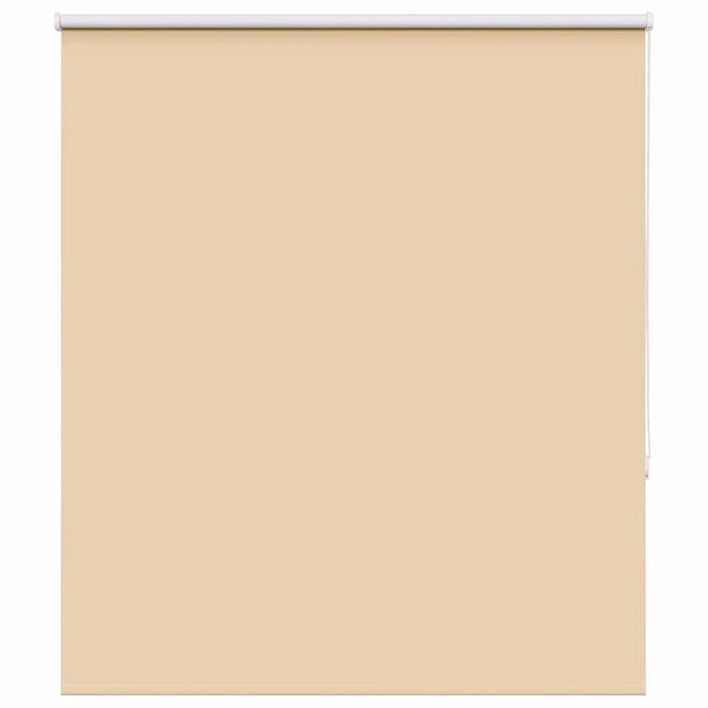 Berkfield Home Blackout Roller Blind in Beige Polyester, W: 140 cm, H: 150 cm – 1