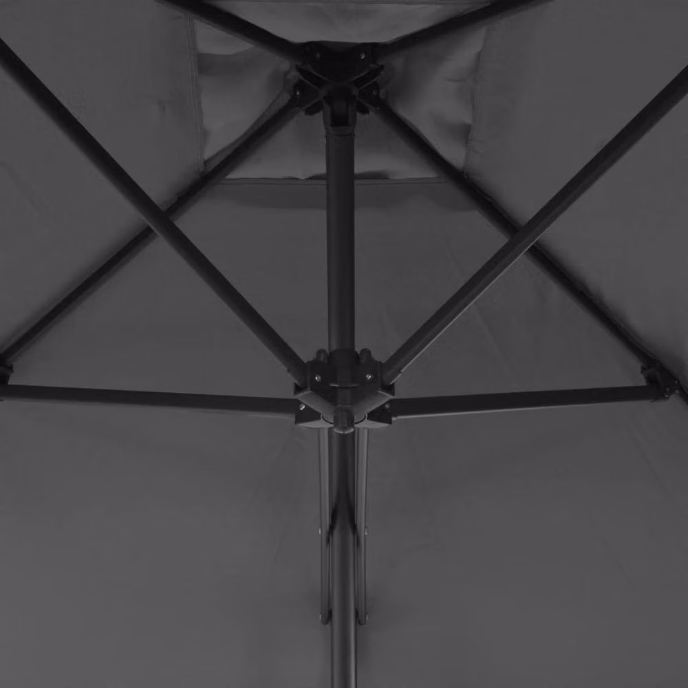 Berkfield Home Outdoor Parasol with Steel Pole, Anthracite, W/D: 250 x 250 cm – 2
