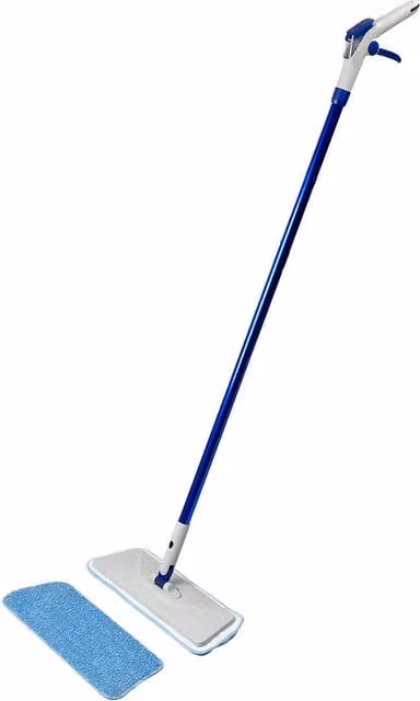 Addis Blue Spray Mop with Microfibre Refillable Head and Additional Refill