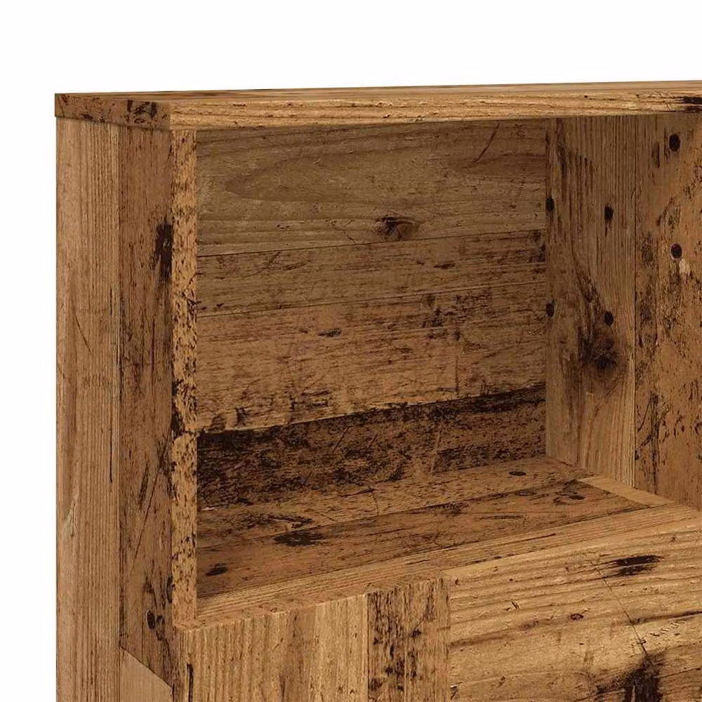 Berkfield Home Headboard Cabinet in Old Wood Brown, W/D/H: 120 x 19 x 103.5 cm – 5