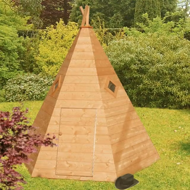 Shires Wigwam Playhouse Kids Wendy House in Brown