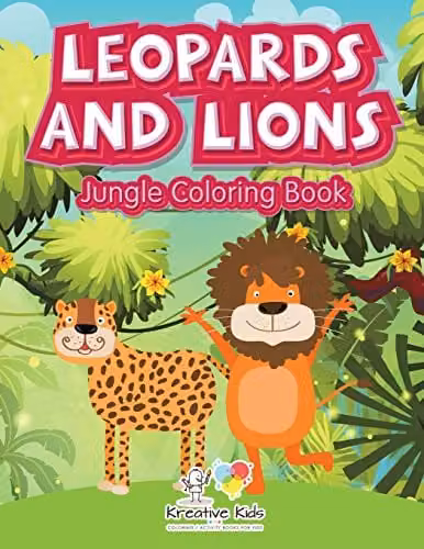 Leopards and Lions: Jungle Coloring Book by Traudl Whlke for Children – 1